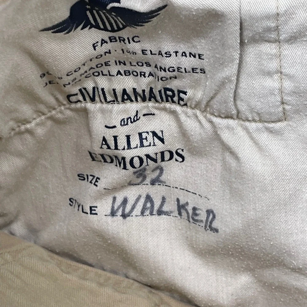 CIVILIANAIRE Jeans Mens 32x30  Slim Fit Beige Denim Walker Allen Edmonds